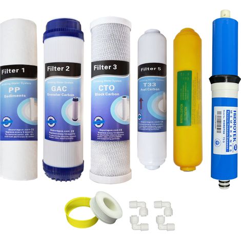 Offerta. Ricambi osmosi inversa 5 filtri e membrana 75 GPD MOON