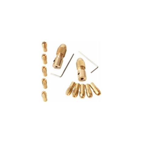 Set mit 14 kleinen 0,5–3 mm Spannzangen-Elektrobohrern, kleinem Spannzangen-Bohrfutter-Set mit 3,17 mm/2,35 mm Inbusschlüssel - Crezuo (1/4)