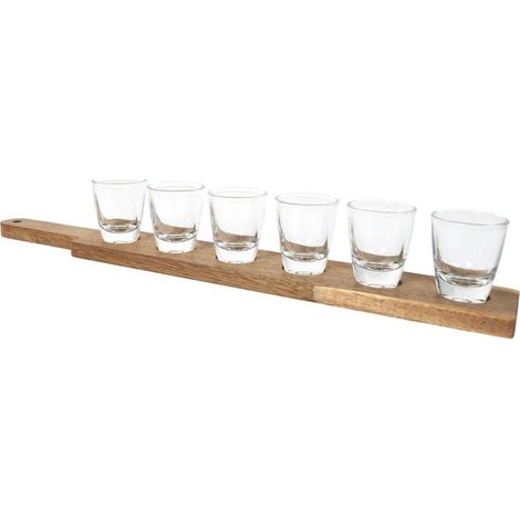 Lot de 6 Shooters & Support "Acacia" 3cl Transparent (1/5)