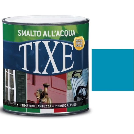 TIXE Aquatix Smalto Acrilico all’Acqua Blu Lucido – per legno, ferro e metalli 500ml