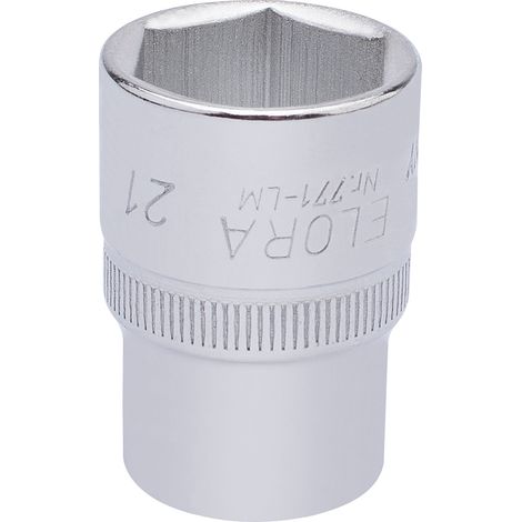 Draper 21mm Hexagon Socket for 1/2" Drive – Metric Square Drive Hexagon Socket, Model 15310 (1/5)