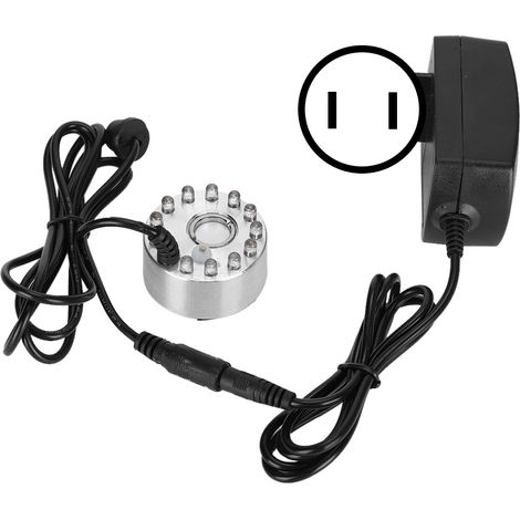 Dekorativer Gartenbrunnen mit Sprühnebelsystem und 12 LED-Leuchten – 110-V-US-Stecker (1/5)
