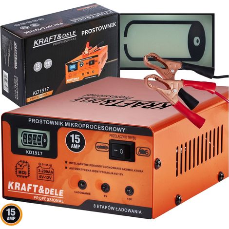 Cargador Microprocesador 15A 6V 12V Para Baterías De Automóviles (1/5)