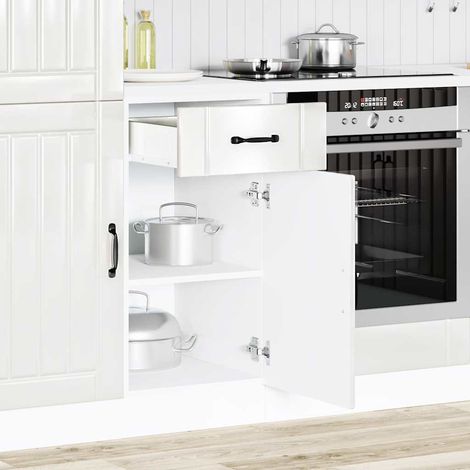 Maison Exclusive - Base da Cucina Lucca Bianco Lucido in Legno Multistrato