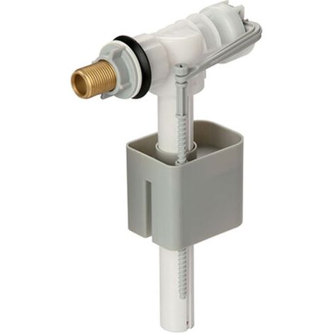 Robinet flotteur compact à alimentation latérale pour WC – Clapet anti-refoulement – Fermeture hydraulique anti-coup de bélier – Installation facile (1/2)