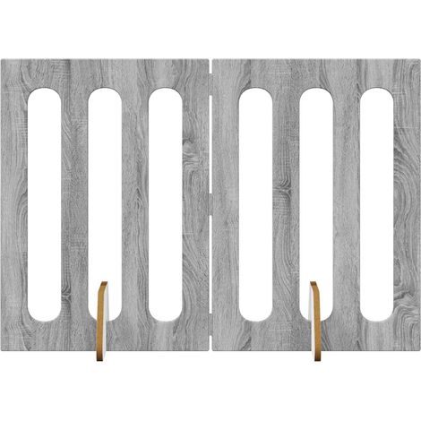 Folding Pet Fence 2 pcs Grey Sonoma 100.5 x 38 x 70 cm vidaXL (1/5)