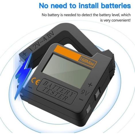 Testeur De Batterie - 168MAX - Compatible Piles AA AAA LR44 GR2032 18650 9V - Plastique ABS - 5x5x2 cm (1/4)