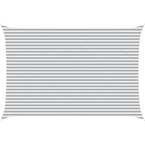vidaXL  Sun Shade Sail  Light Grey and White 6 x 4 m