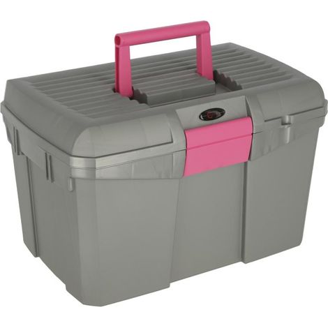Putzbox Siena grau/pink mit herausnehmbaren Einsatz
