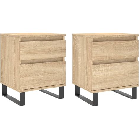 Maison Exclusive - Nachttische 2 Stk. Sonoma-Eiche 40x35x50 cm Ho