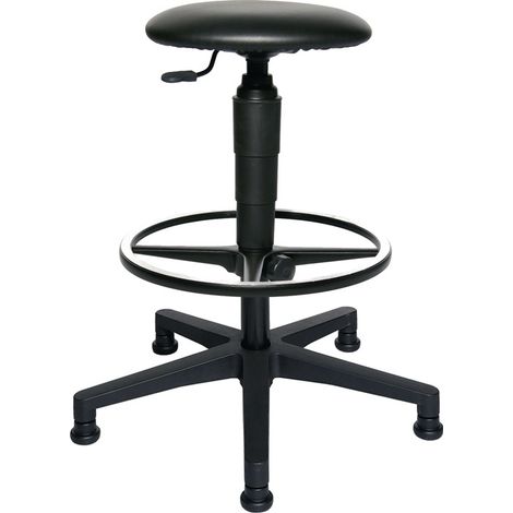 Drehhocker m.Gleiter Kunstlederpolster schwarz Sitz-H.540-800mm TOPSTAR (1/3)