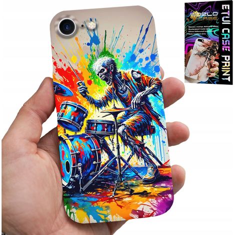 Custodia per iPhone SE / SE2 - cover scheletro con batteria rock (1/5)