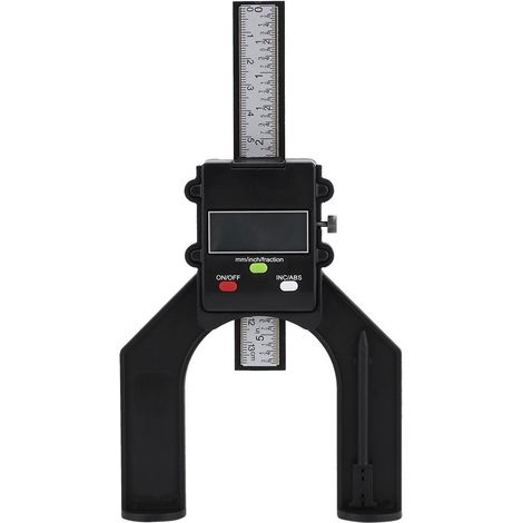 Digitaler Tiefenmesser 0–80 mm, hochpräziser INC/ABS-Tiefenmesser aus technischem Kunststoff mit freistehenden Magnetfüßen