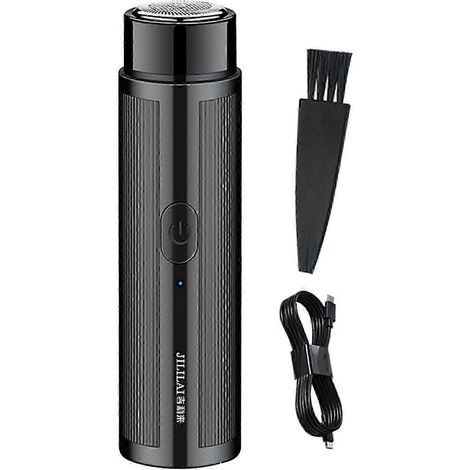 Mini rasoir électrique pour homme, rechargeable par USB, étanche, portable, pour le visage et la barbe, idéal pour les voyages et un usage quotidien (noir). (1/5)