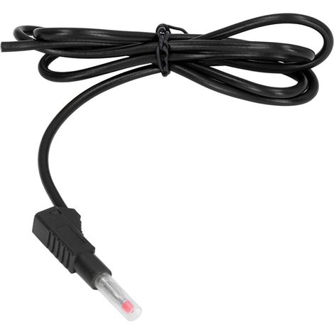 Kit de test électrique comprenant des cordons de test banane de 4 mm, pièces en laiton, gaine PE, 32 A, 1000 V, noir.