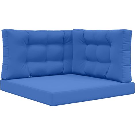 Maison Exclusive - Cuscino per divano da esterno 3 pcs Blu Reale Poliestere