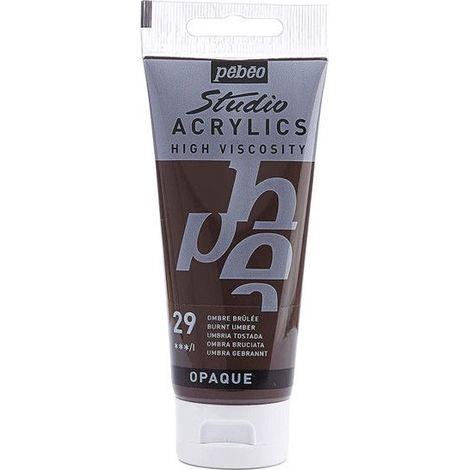 Peinture Acrylique - Pébéo - Studio - Ombre Brûlée - 100 ml - Satiné - Mixte (1/3)