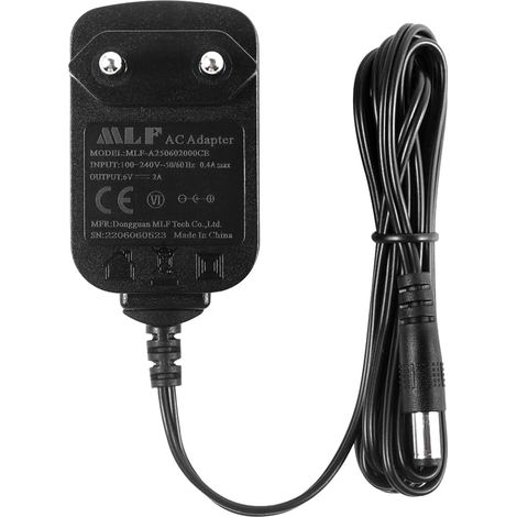 Adaptateur d'alimentation AC à DC 6V 2A, Fiche 5,5mm x 2,1mm, avec fiche 3,5 mm x 1,35 mm - 4,0 mm x 1,7 mm