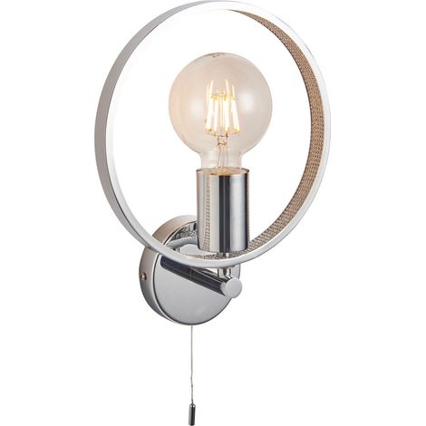 Endon Merola Applique LED di design contemporaneo in cristallo cromato, bianco caldo, IP44 (1/5)