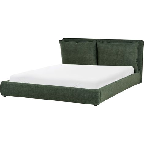 Letto matrimoniale ad acqua tessuto verde scuro 180 x 200 cm Bajonna (1/5)
