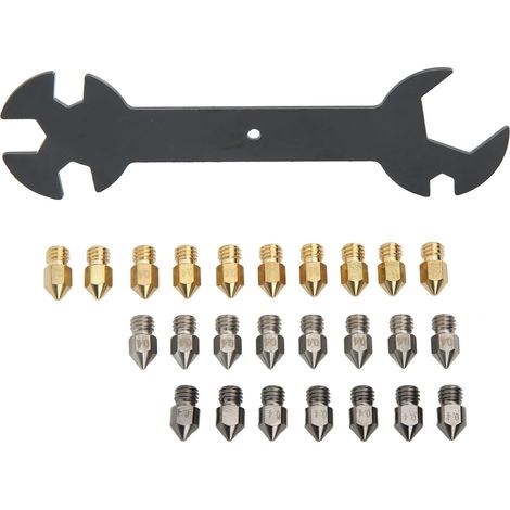 Lot de 25 buses d'impression 3D 0,4 mm, entrée 1,75 mm, pour CR-10, Ender 3, Ender 3 Pro (1/5)