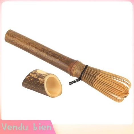 Garosa Fouet et support en bambou pour matcha Ensemble de Fouet et Support à Matcha, Ensemble de Fouet à thé Matcha sport popote (1/4)