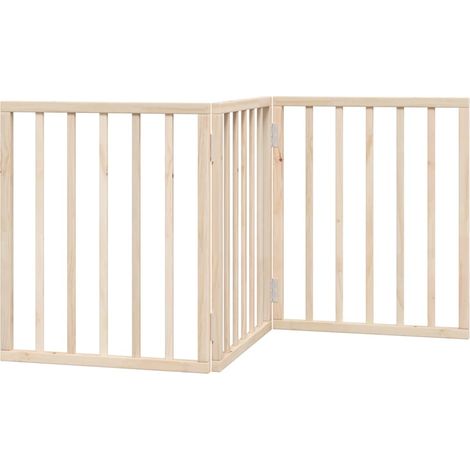 Barrière pour chien pliable à 3 panneaux 150 cm Bois de peuplier CFW98577 (1/5)