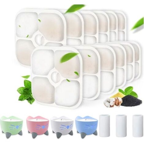 Lot de 16 filtres triple action – 2 tubes supplémentaires – Compatible avec la fontaine à eau Catit PIXI – Hydratation optimale pour les chats (1/5)