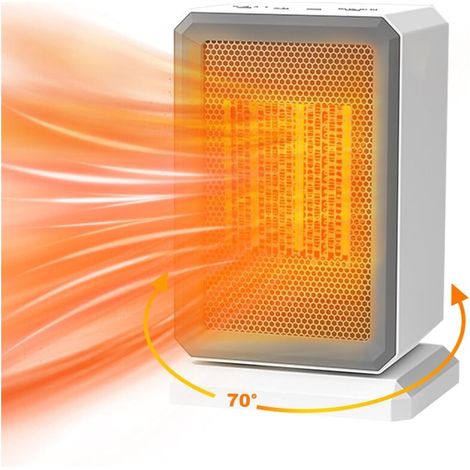 Quiet and energy-efficient 1500W portable heater, PTC ceramic heating element with timer and automatic shut-off