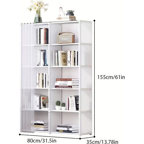 Armoire de Rangement Multifonction – Grande Capacité, Étagères Solides. Crochets Pratiques, Matériau Plastique. Modèle (6 Couches Double).