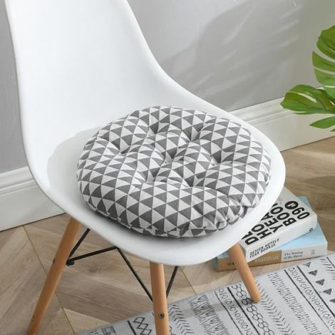 Lot de 4 Coussin de Chaise Coussins de Siège, Ronde Tatami Respirant Schéma Coussins de Chaise Galette de Chaise, 4545cm,Style C (1/4)