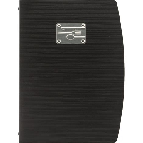 Rio Carte Menu A4, 1 double insert inclus (4 vues) avec signe fourchette et couteau - Securit