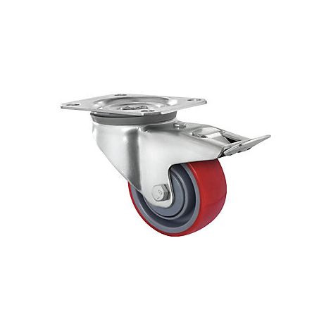 CASCOO Lenkrolle mit Totalfeststeller ø 80 mm Serie N2U6 Kugellager