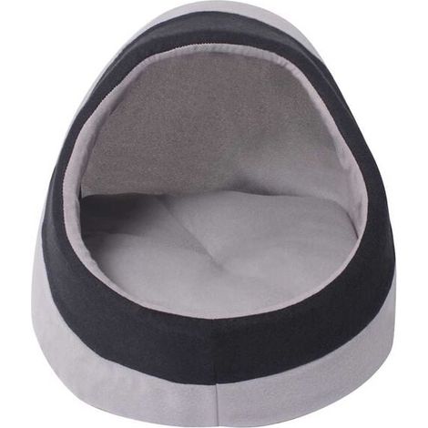Panier pour chat gris et noir, taille moyenne