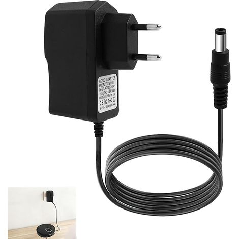 Chargeur 19 V 1 A pour aspirateurs robots Cecotec Conga 3090, 3091, 3092, 1690, 1890, 2090 et 2290. Alimentation universelle avec câble de 2 m. Câble de charge inclus. Pièce de rechange pour chargeur (1/5)