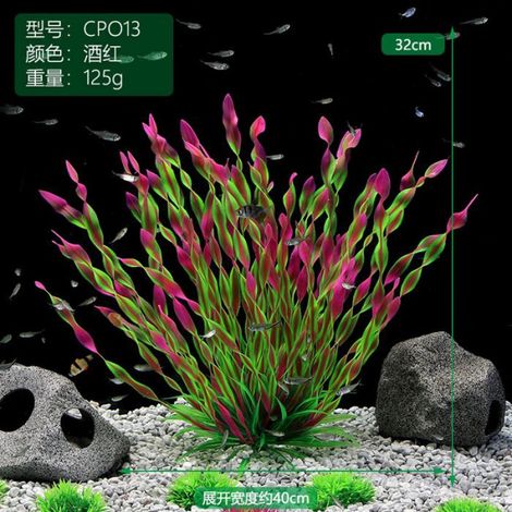 Feuilles artificielles pour mini aquarium,simulation décorative,plantes,matériaux de protection de l'environnement-L-RD