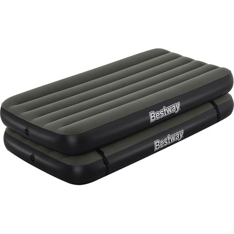 3-in-1 Luftbett Schwarz und Grau 188x99x25 cm Bestway