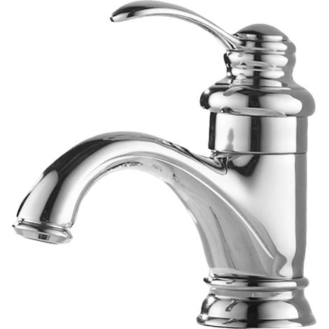 Robinet pour vasque, laiton, chromé, monocommande, monotrou (1/4)