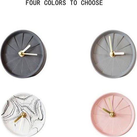 Ins Réveil Horloge de bureau minimaliste nordique Décorations de bureau Cadeau créatif Horloge électronique en ciment(gris clair) (1/5)