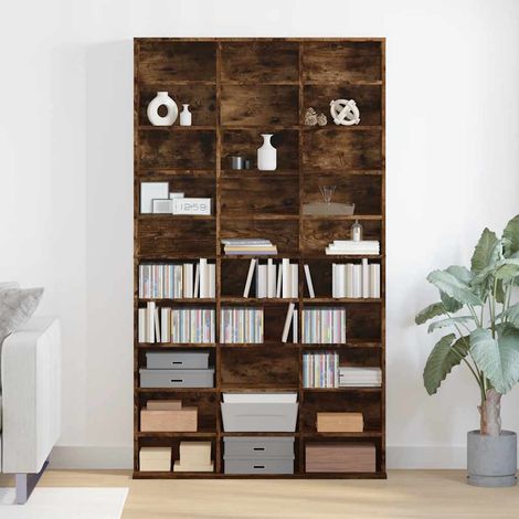 CD-Regal Räuchereiche 102x23x177,5 cm Holzwerkstoff