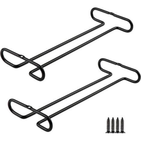 2 Pièces Support de tasse de vin,Support à Verre à Vin Suspendu, Support À Verre À Vin sous Armoire, Porte-Verres À Pied Suspendu pour Maison, Bar, Cuisine, Restaurant (1/5)