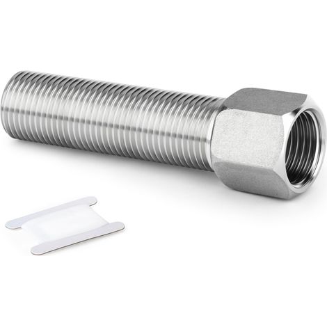 Stück Rohrverschraubung aus Edelstahl 304, Sechskant-Verlängerungsadapter, 1/2" MBSP x FBSP, Länge 60 mm/2,36 Zoll, 1 Stück 100 mm (1/5)