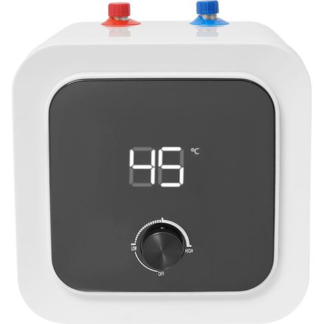 Mini-Durchlauferhitzer 8 l mit LED-Anzeige, 1500 W – Kleiner Durchlauferhitzer – Elektrischer Durchlauferhitzer von 30 bis 65 °C – Wandmontage – Eigenständig (1/5)