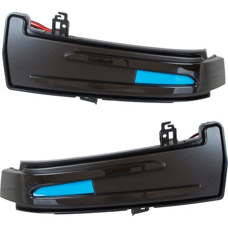 Mercedes W204 Clase C 2008 - Espejo retrovisor izquierdo + derecho LED DIN脕MICO AHUMADO 2 uds. JUEGO (1/5)