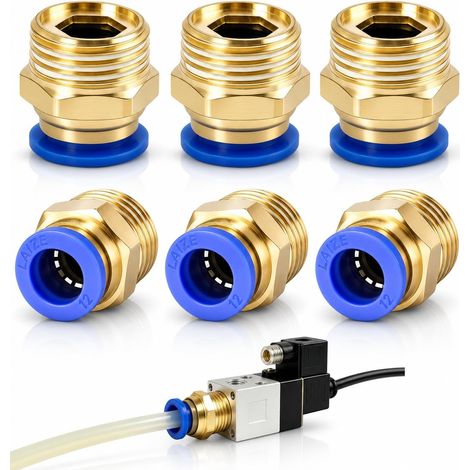6PCS Raccords Pneumatiques De 12mm, Raccords Coudés En Plastique 1/2 Pouce, Raccord Multicouche 12 mm, Raccords Pneumatiques Rapides, Connecteur Coude 12mm, Accessoires De Tuyauterie (1/5)