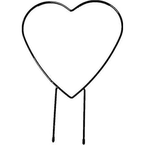 Support pour plantes grimpantes de jardin (1 pièce). tuteur rond en forme de cœur de fer. treillis pour plantes à fleurs. décoration de jardin (1/5)