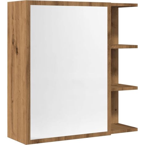 Maison Exclusive - Spiegelschrank Artisan-Eiche 62,5x20,5x64 cm H