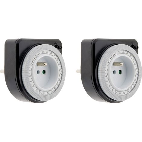 Lot de 2 programmateurs mécaniques - noir - Otio (1/5)