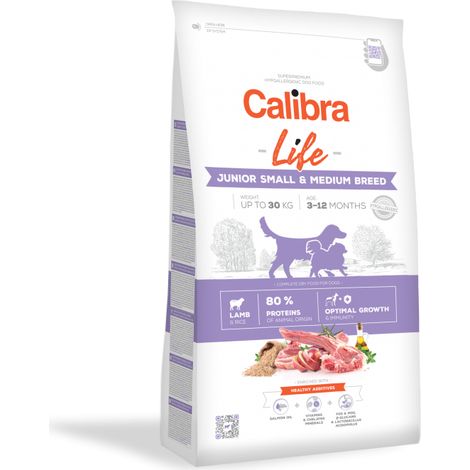 Calibra Dog Life Junior Small & Medium Razza Cordero 2,5 kg