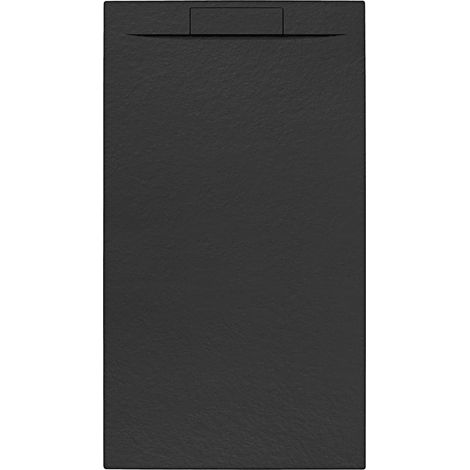 Swiss Aqua Technologies Fusion Duschwanne 120x80cm aus Gussmarmor, Schwarz (SATFU12080G)
